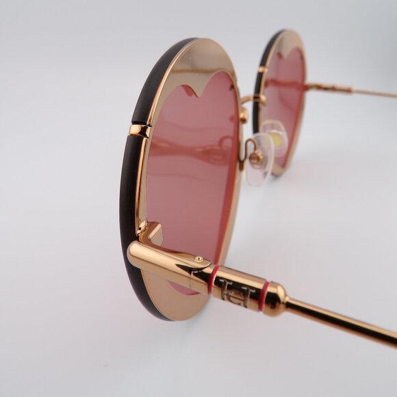 Carolina Herrera Heart Cut Out Shades, Round Rimless Stainless Steel Unique Y2K main image 11